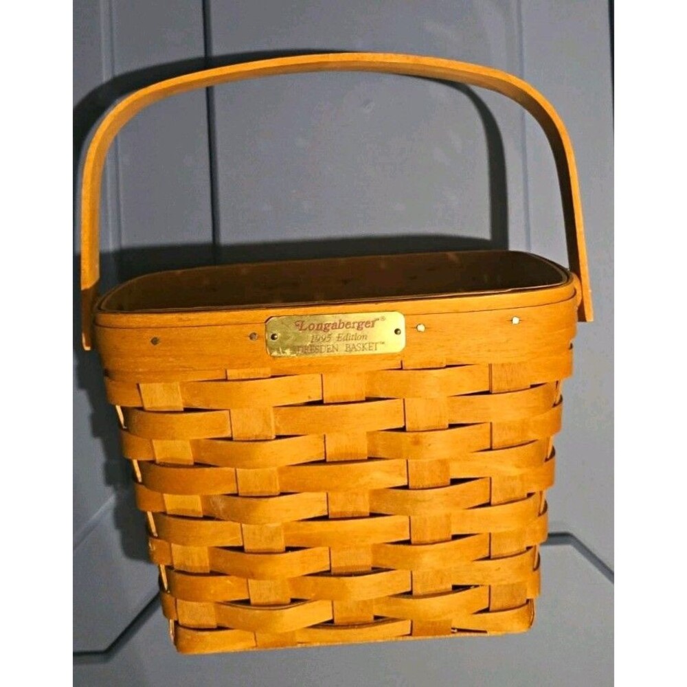 Longaberger Signed 1995 Edition Dresden Woven Wood Basket WENDY Ginny